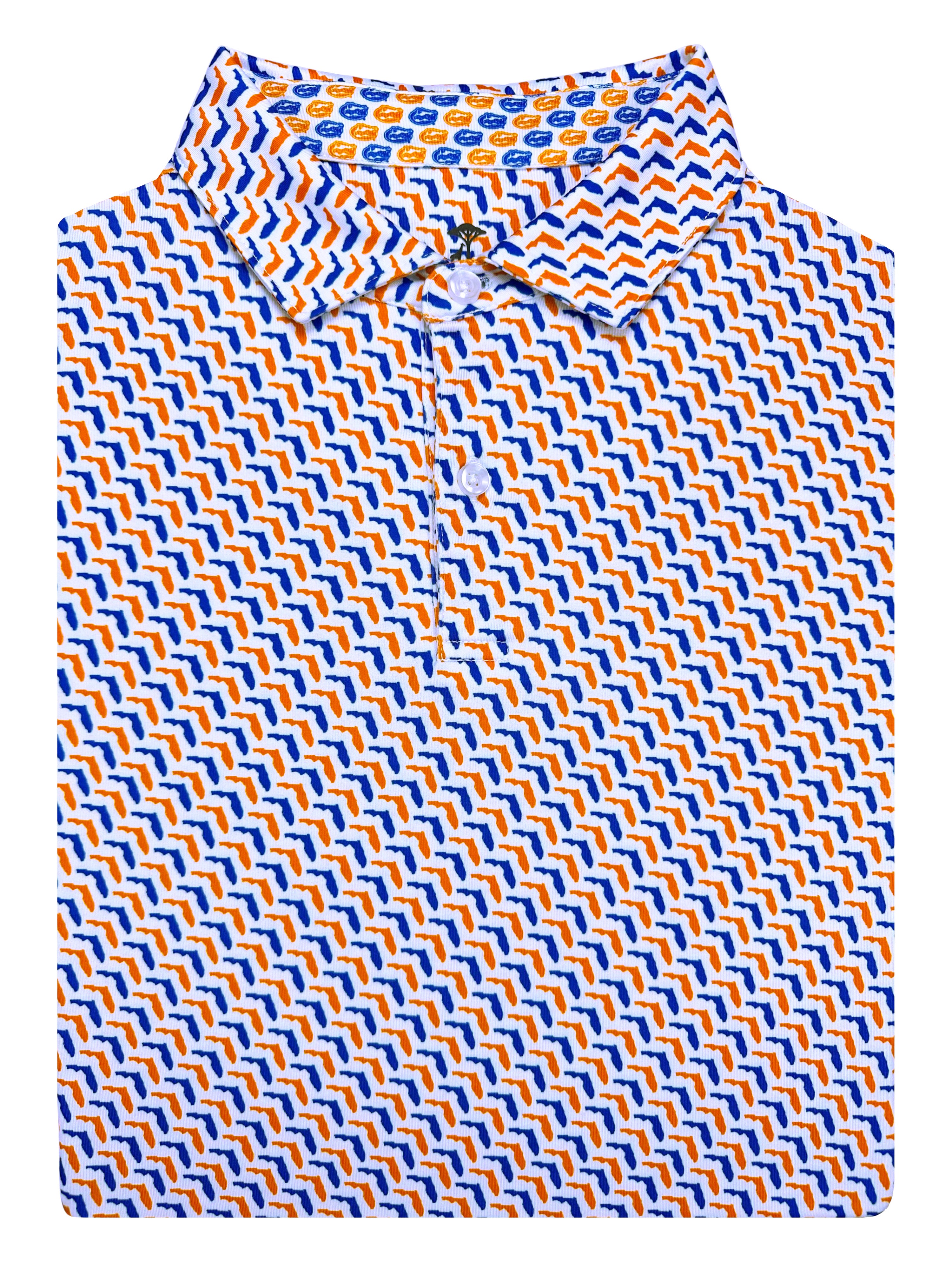 The UF Orange & Blue Print Polo